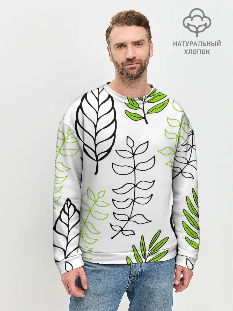 Мужской свитшот базовый / Листья