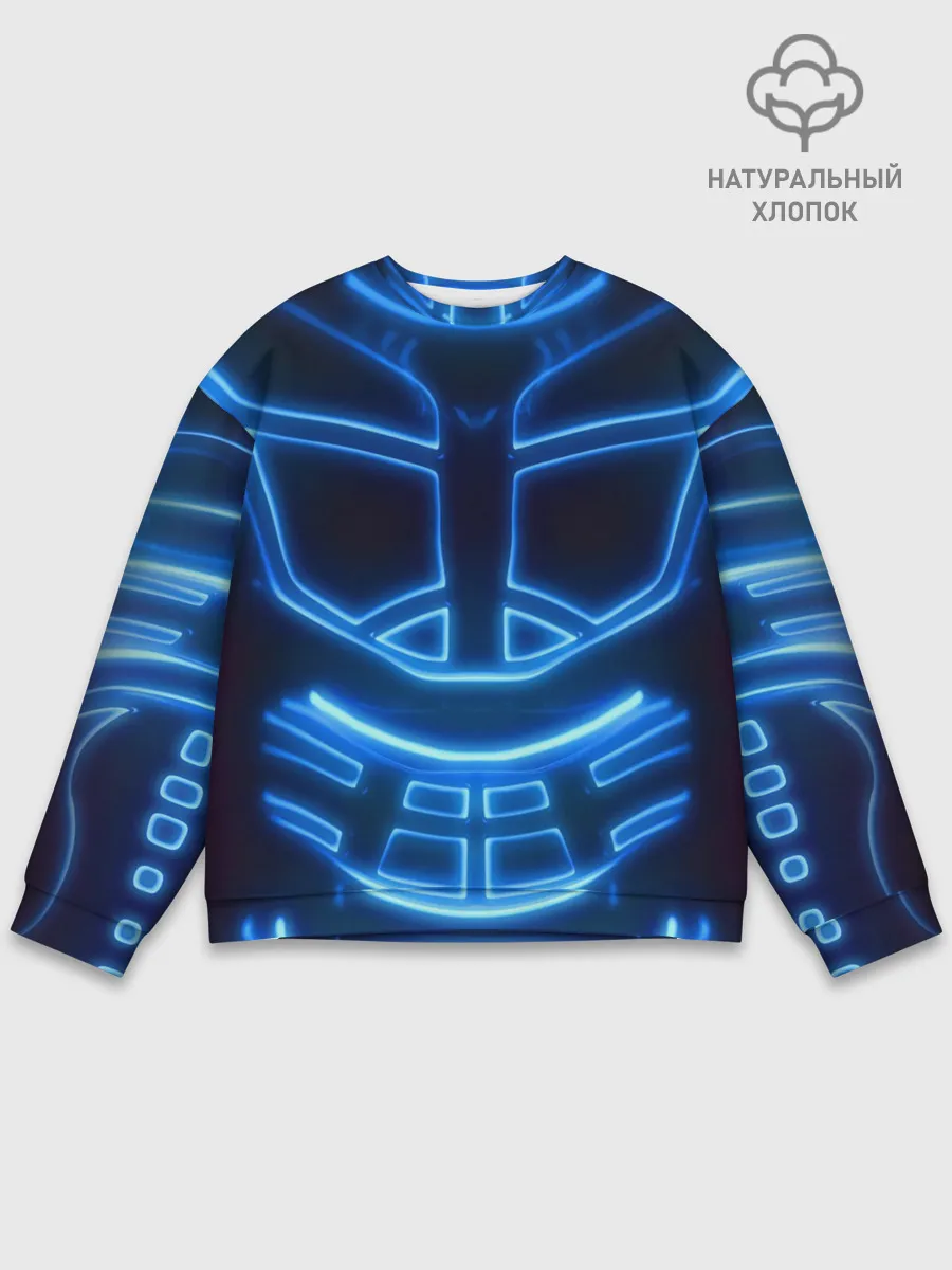 Мужской свитшот базовый / Неоновая броня | Neon Armor