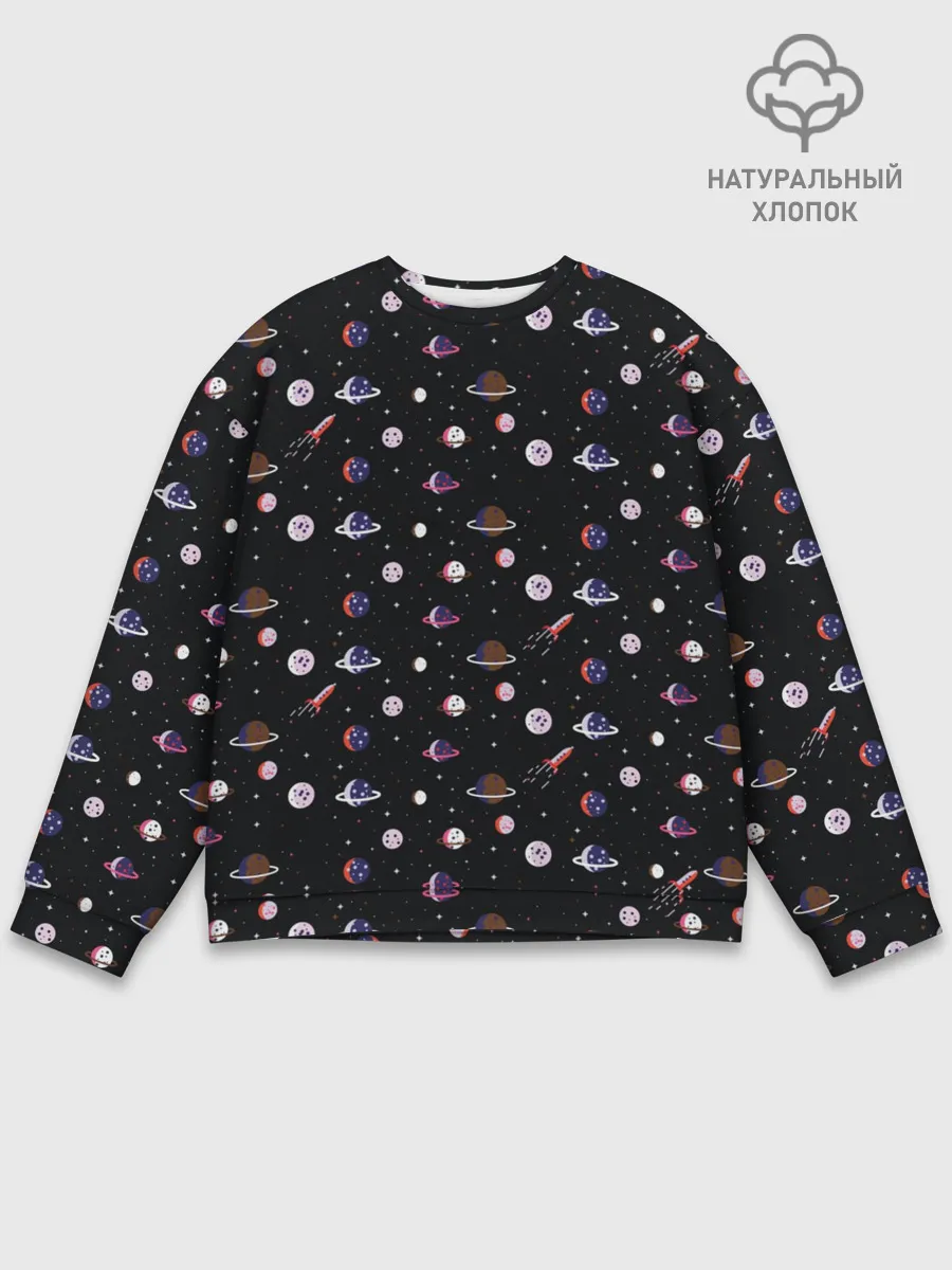 Мужской свитшот базовый / Космический Паттерн