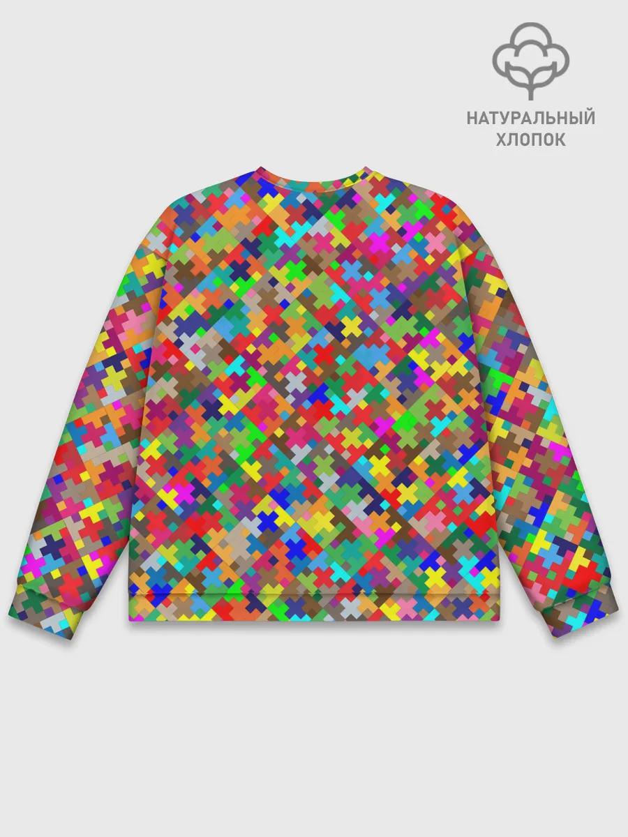 Мужской свитшот базовый / РАЗНОЦВЕТНЫЙ ПАЗЛ