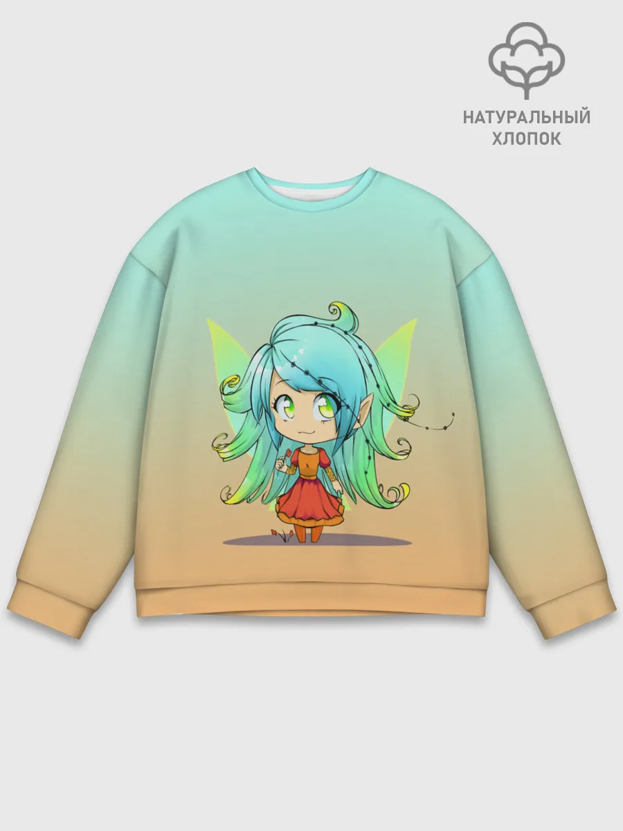 Мужской свитшот базовый / малышка фея с крылышками