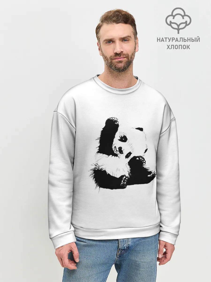 Мужской свитшот базовый / Панда минимализм