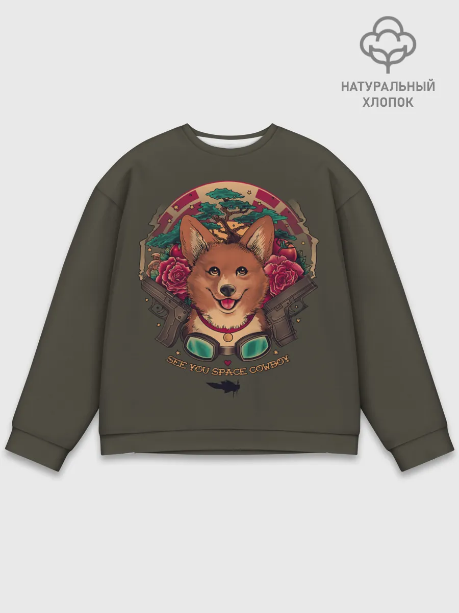 Мужской свитшот базовый / Корги