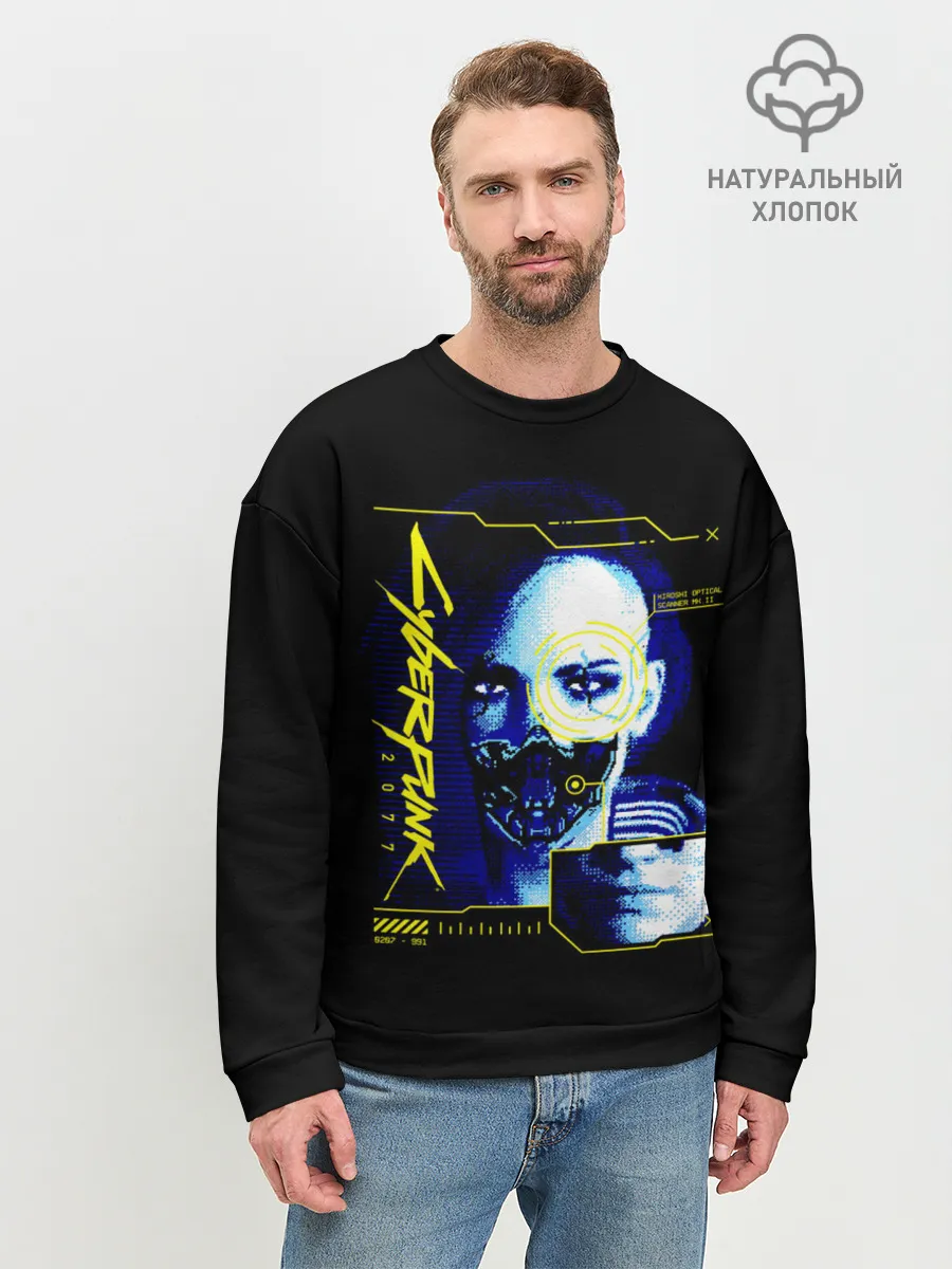 Мужской свитшот базовый / Cyberpunk 2077 Judy