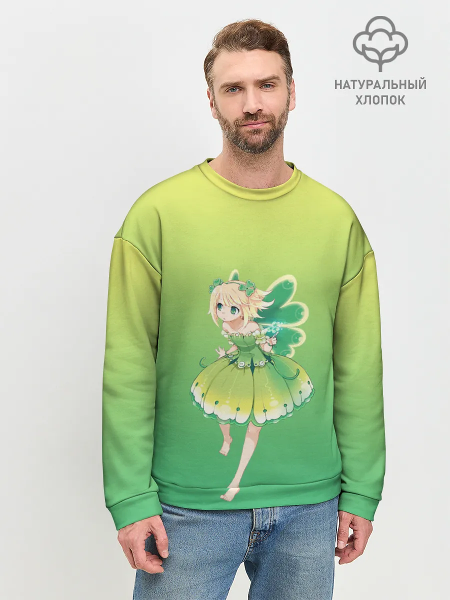 Мужской свитшот базовый / Фея клевера