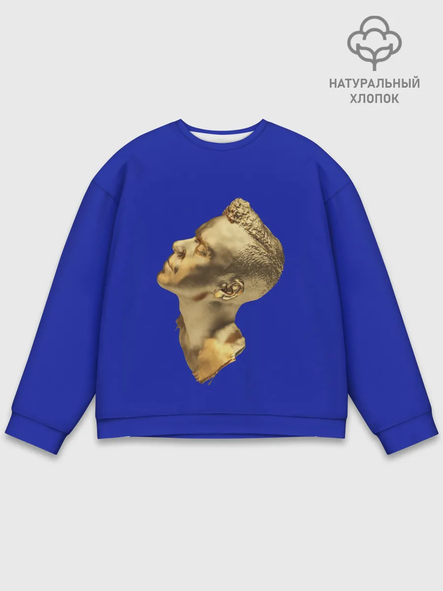 Мужской свитшот базовый / Черно белая Голова