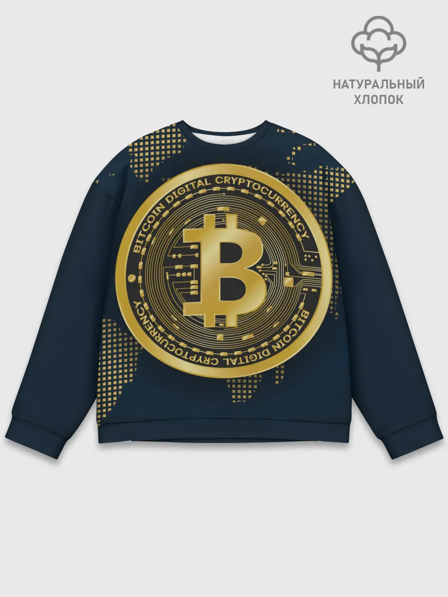 Мужской свитшот базовый / БИТКОИН | BITCOIN