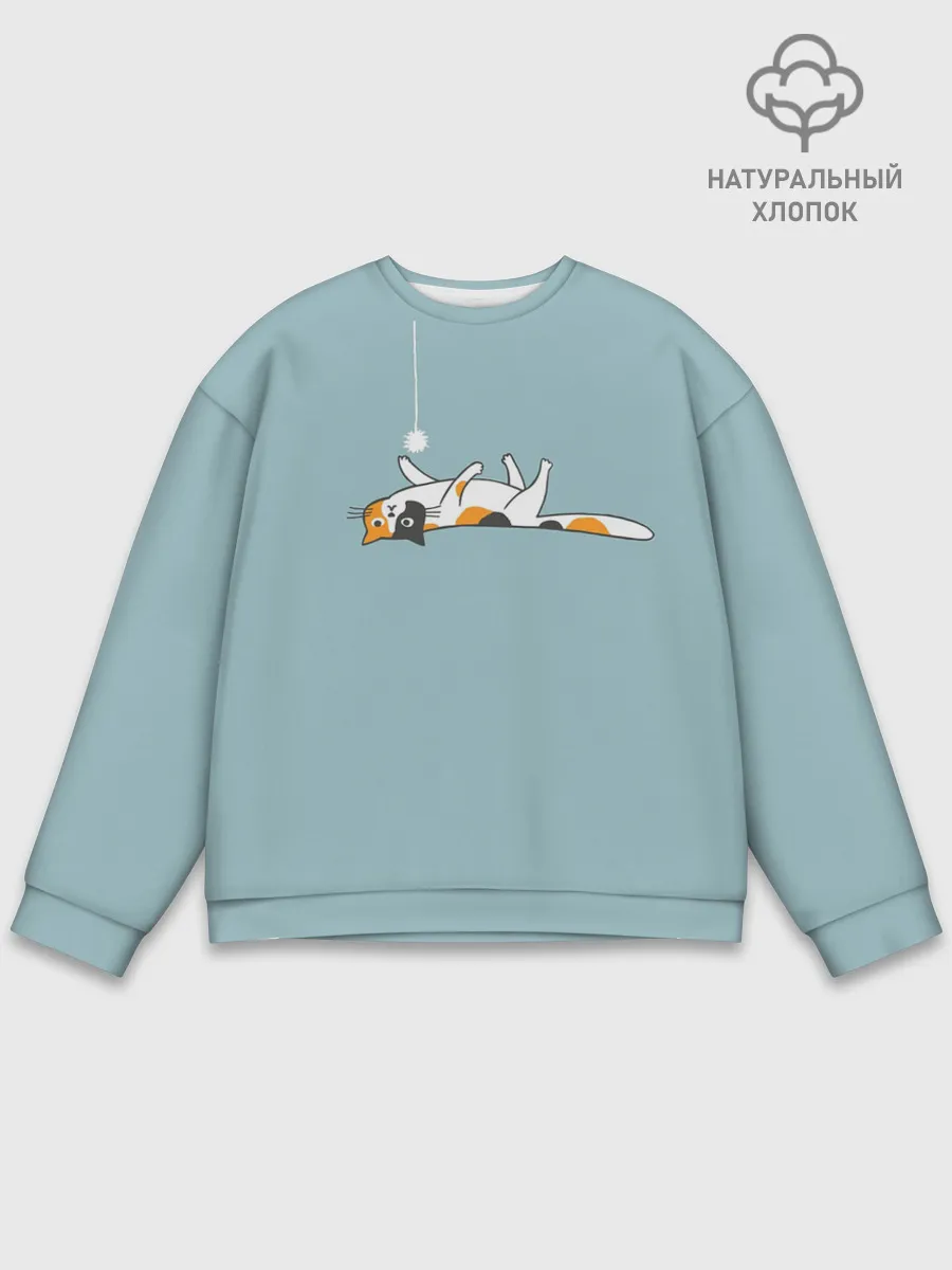 Мужской свитшот базовый / Котик грустит