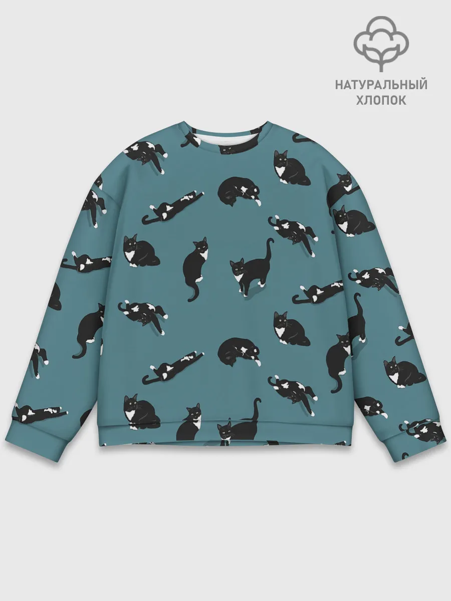 Мужской свитшот базовый / Коты и кошечки