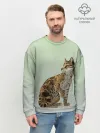 Мужской свитшот базовый / дикий кот оцелот