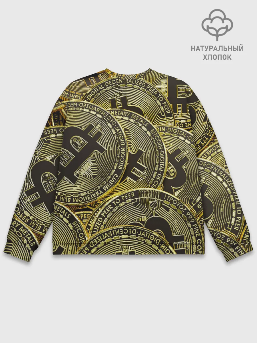 Мужской свитшот базовый / БИТКОИНЫ МОНЕТЫ