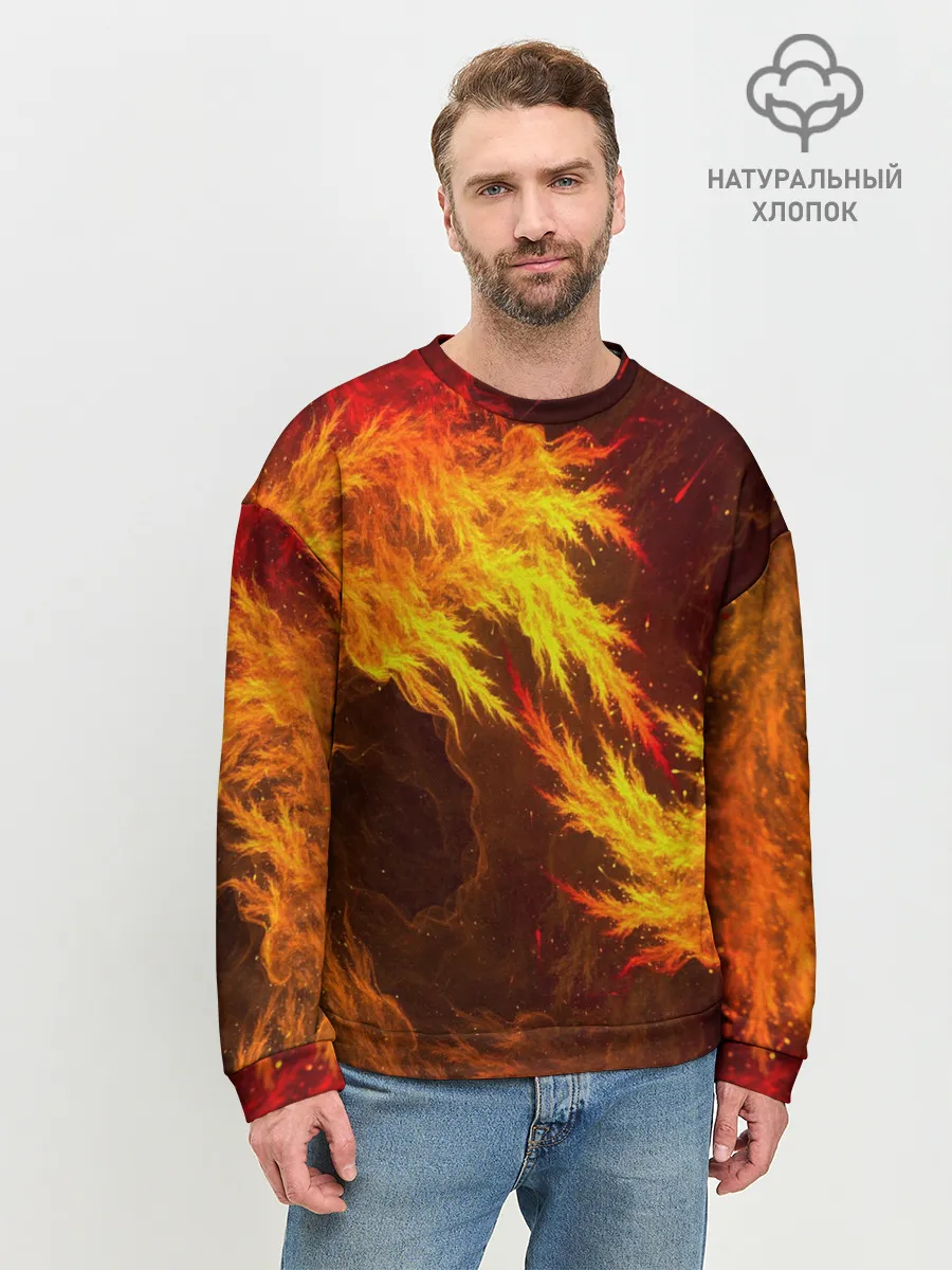 Мужской свитшот базовый / Битва огней