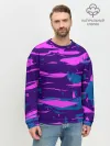 Мужской свитшот базовый / CYBERSTYLE NEON CAMOUFLAGE