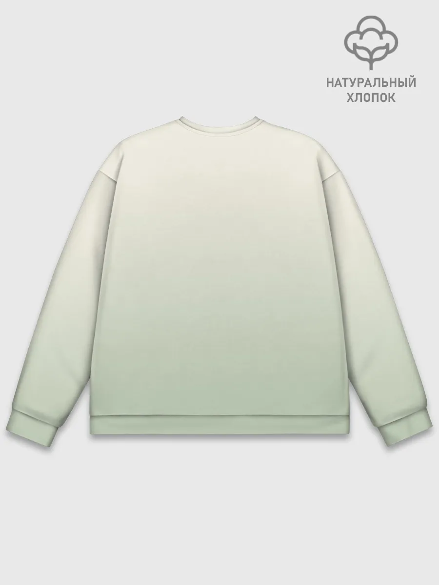 Мужской свитшот базовый / девушка кимоно зима Япония кот