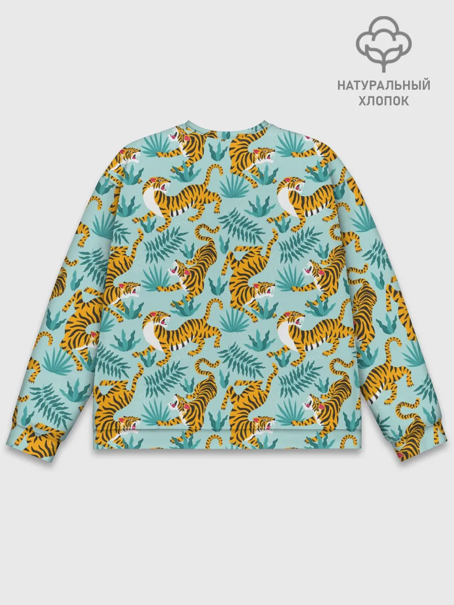 Мужской свитшот базовый / Рычащие Тигры Паттерн