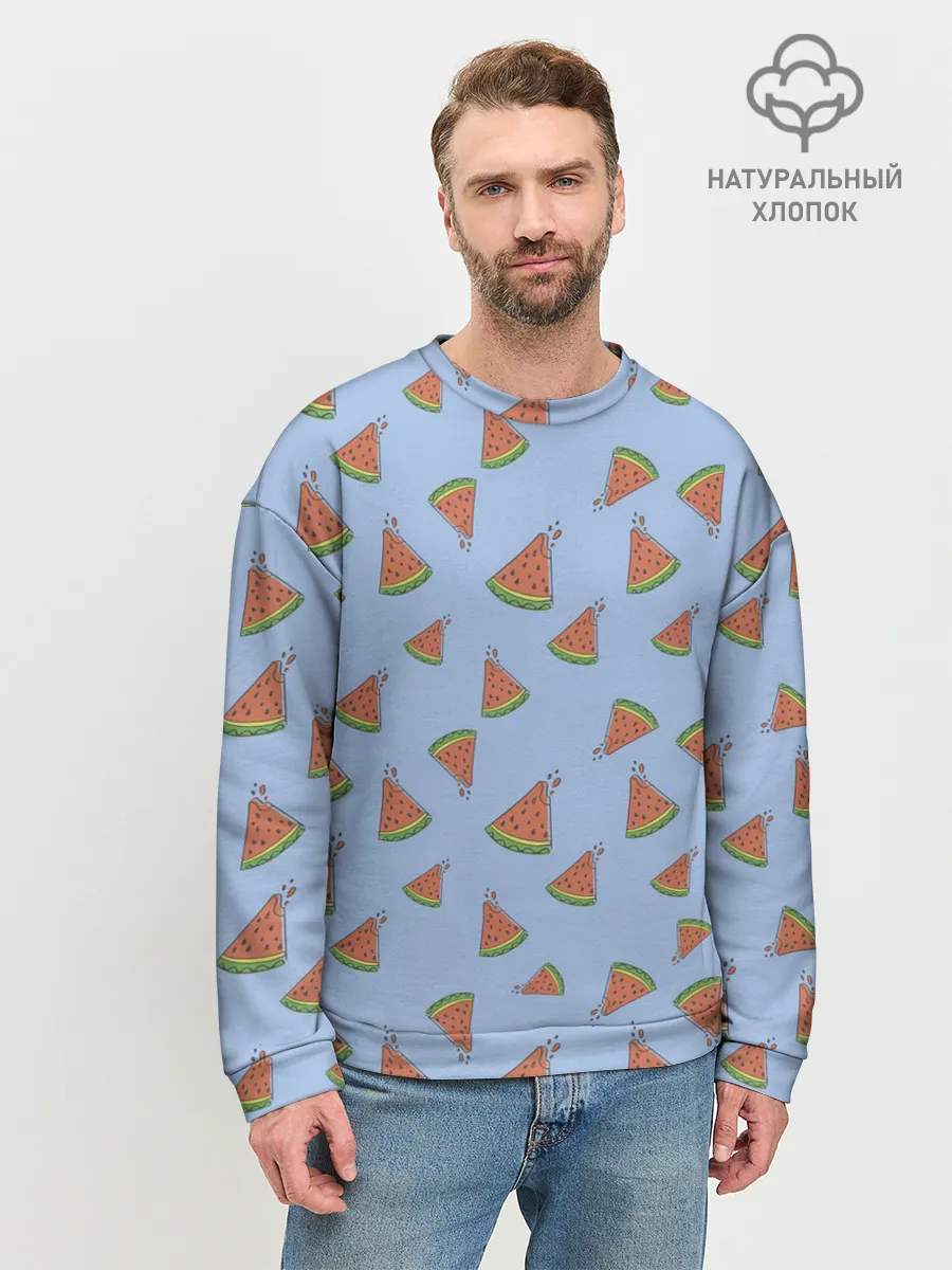Мужской свитшот базовый / Кусочки арбуза