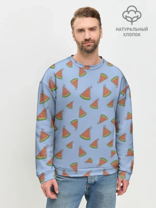 Мужской свитшот базовый / Кусочки арбуза