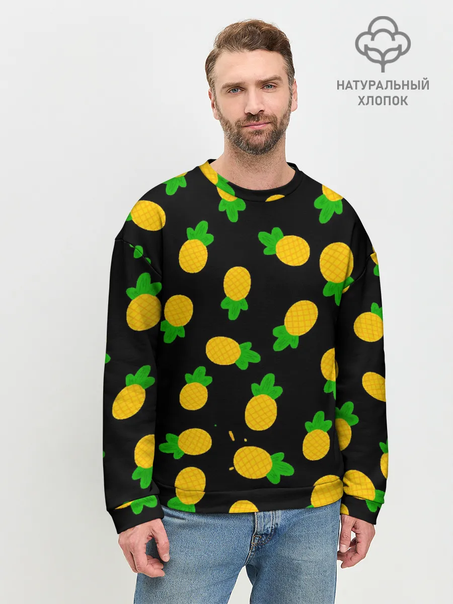 Мужской свитшот базовый / Ананасы