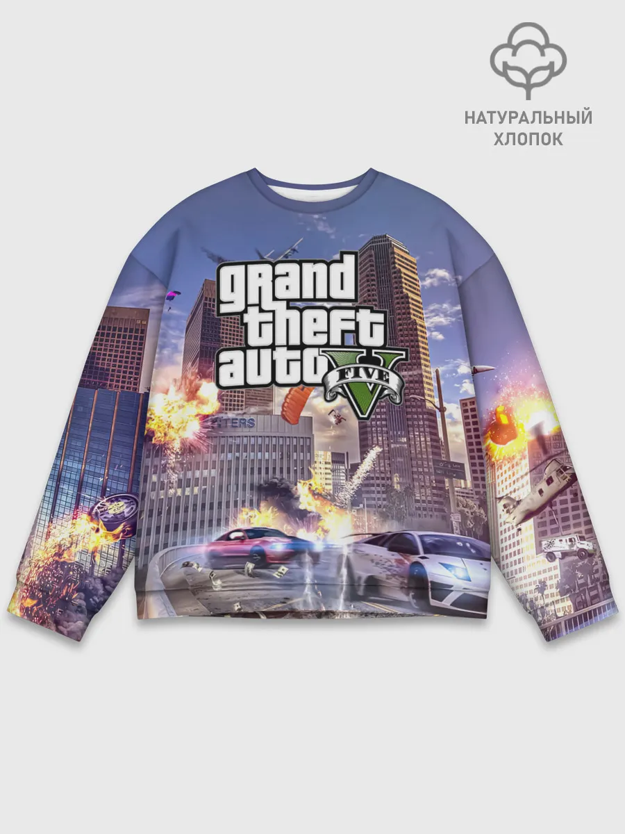 Мужской свитшот базовый / ЭКШЕН Grand Theft Auto V