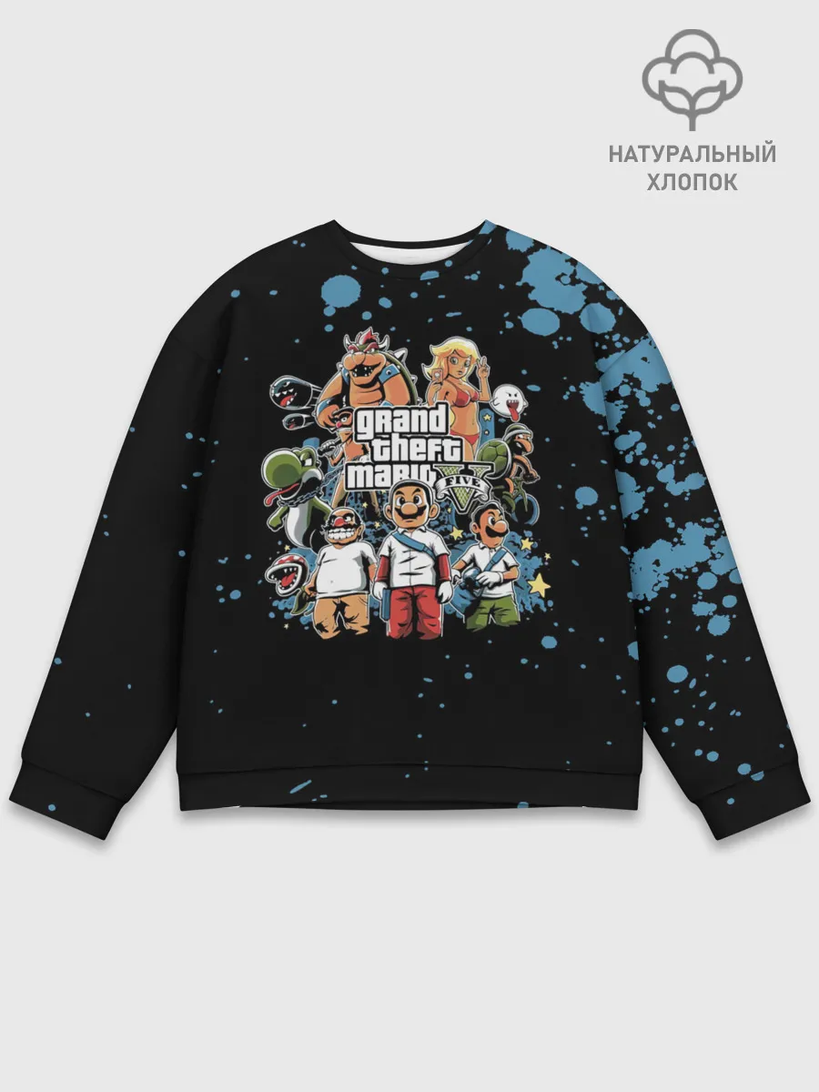 Мужской свитшот базовый / Grand Theft Mario V