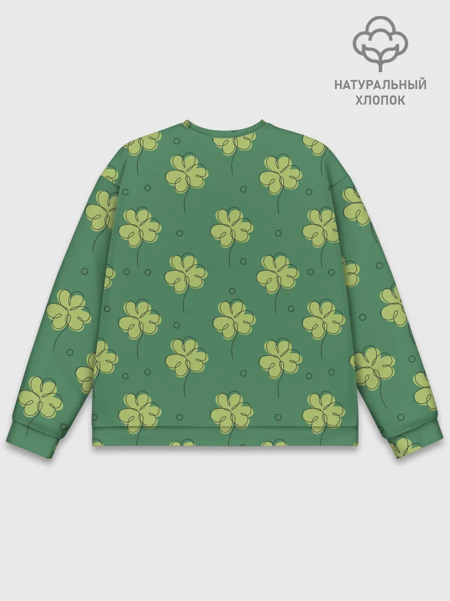 Мужской свитшот базовый / Узор на День святого Патрика