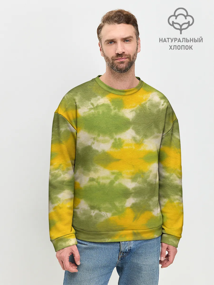 Мужской свитшот базовый / разводы краски
