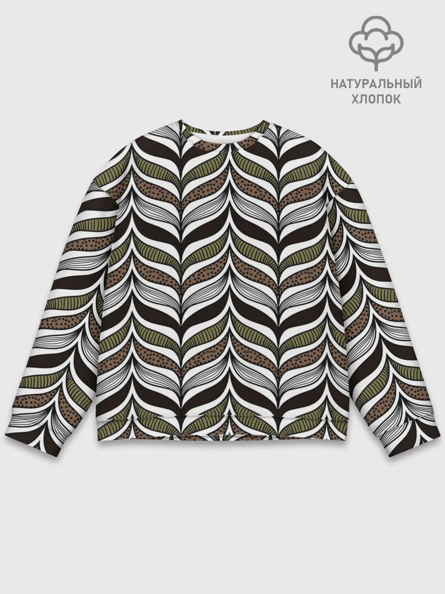 Мужской свитшот базовый / Африканский племенной узор