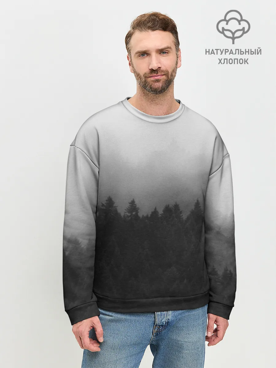 Мужской свитшот базовый / Туманный лес