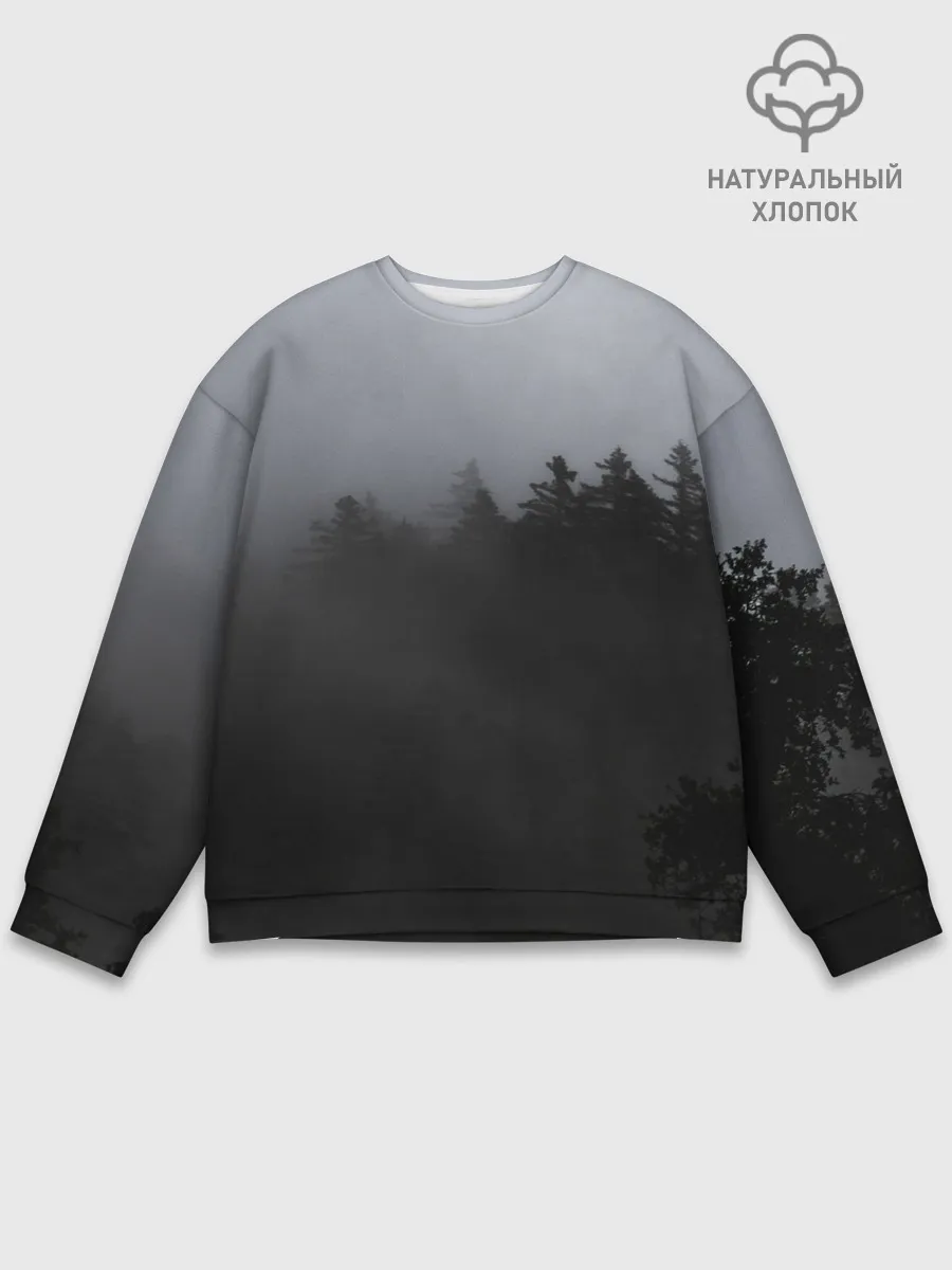 Мужской свитшот базовый / Лес в дыму