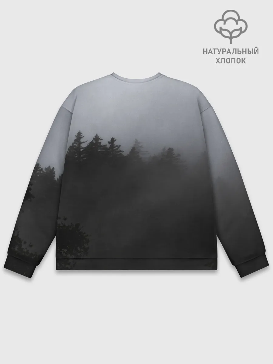 Мужской свитшот базовый / Лес в дыму