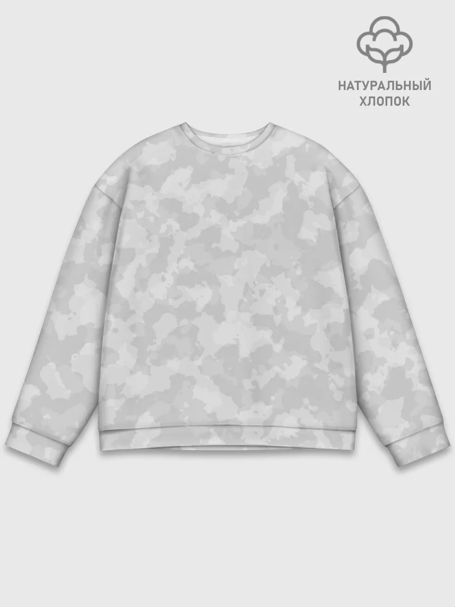 Мужской свитшот базовый / СНЕЖНЫЙ КАМУФЛЯЖ