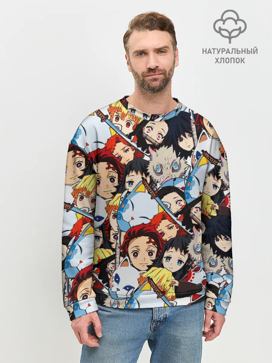 Мужской свитшот базовый / КЛИНОК, РАССЕКАЮЩИЙ ДЕМОНОВ