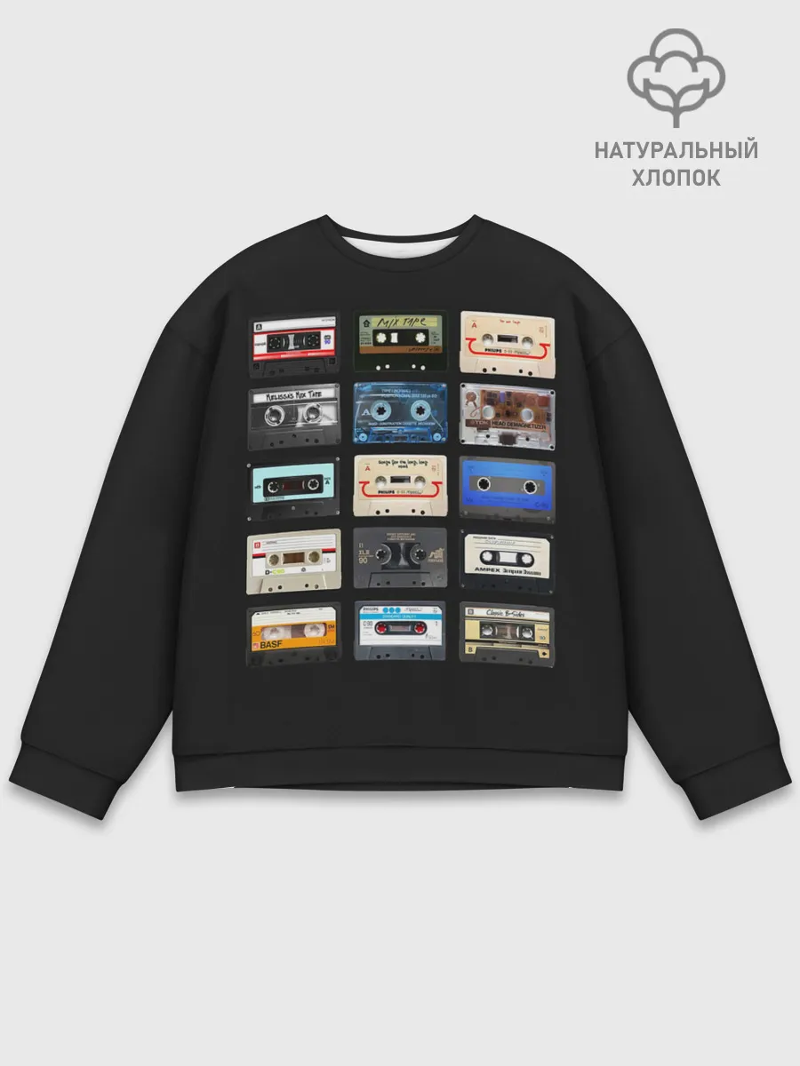 Мужской свитшот базовый / Музыкальные касеты
