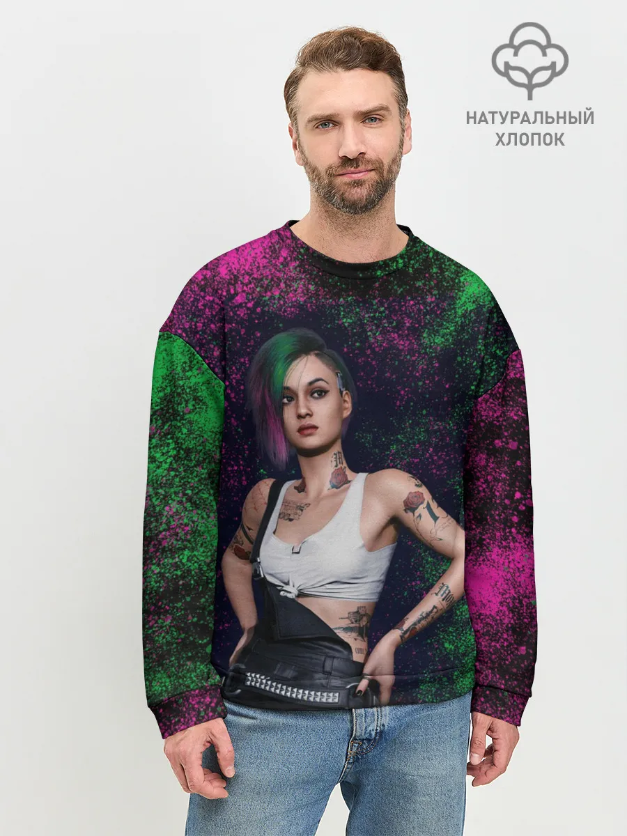 Мужской свитшот базовый / ДЖУДИ АЛЬВАРЕС | CYBERPUNK