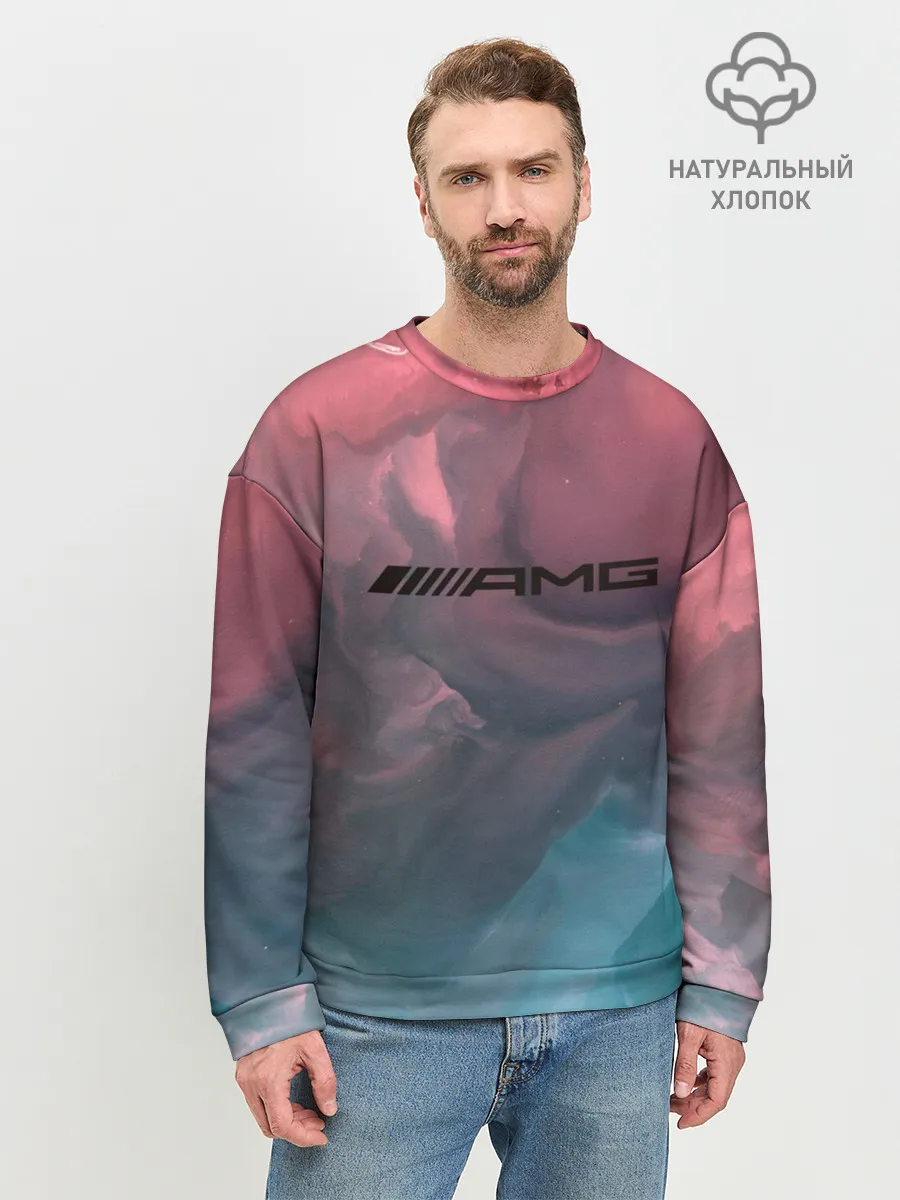 Мужской свитшот базовый / MERCEDES AMG | МЕРСЕДЕС АМГ