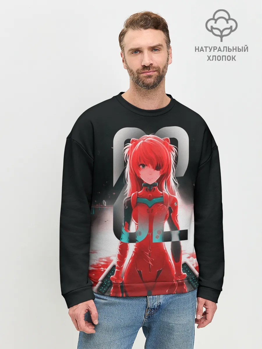 Мужской свитшот базовый / Asuka Langle Black