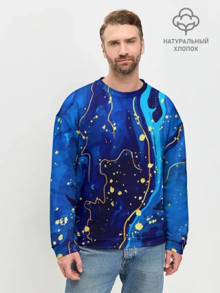 Мужской свитшот базовый / СИНИЙ ГРАНИТ