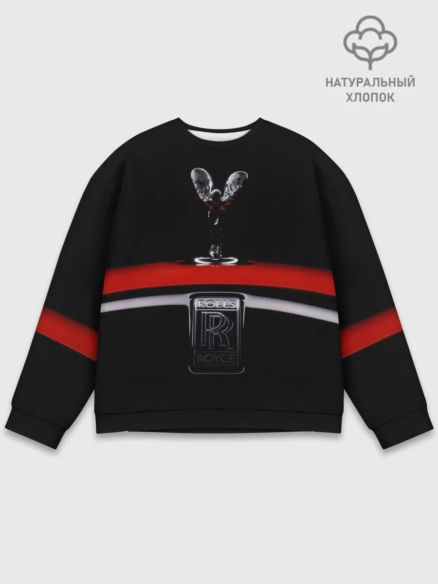 Мужской свитшот базовый / Темный Ролс-Ройс