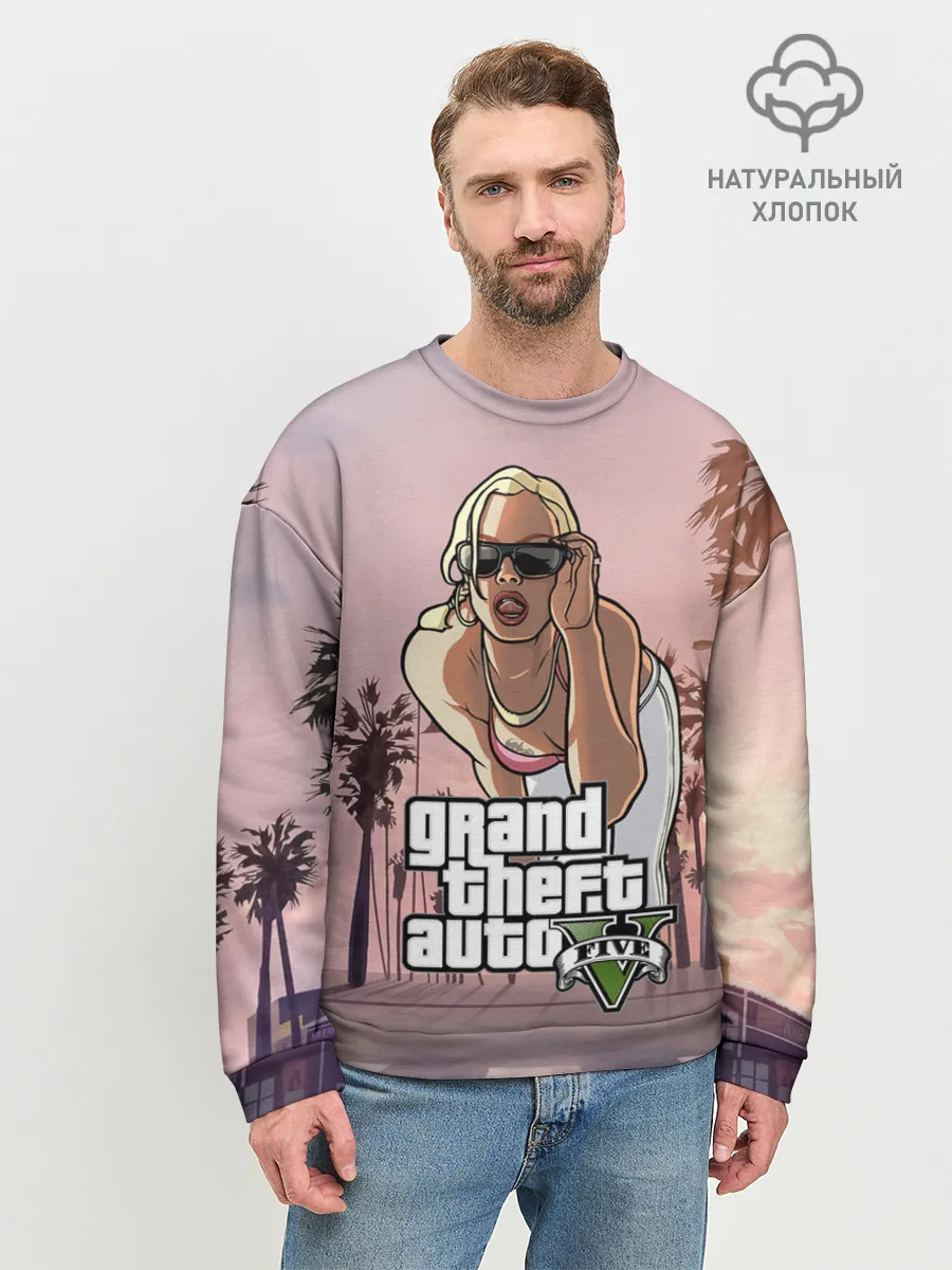 Мужской свитшот базовый / Grand Theft Auto V девушка