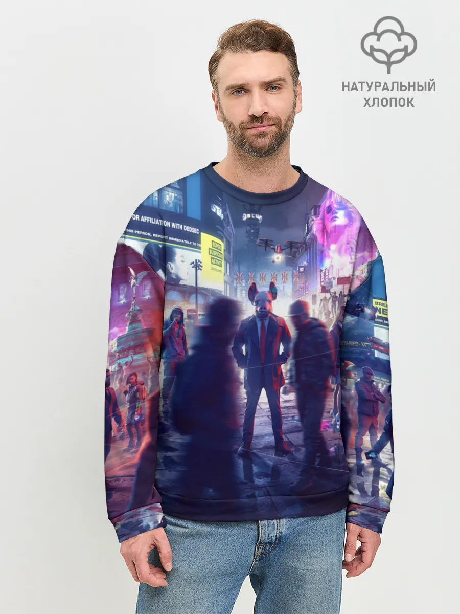 Мужской свитшот базовый / Watch dogs: Legion