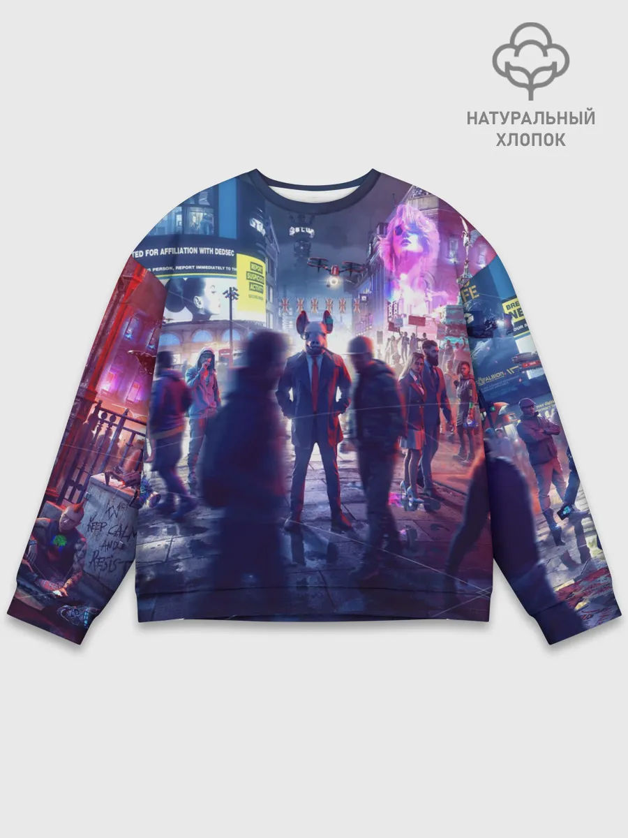 Мужской свитшот базовый / Watch dogs: Legion