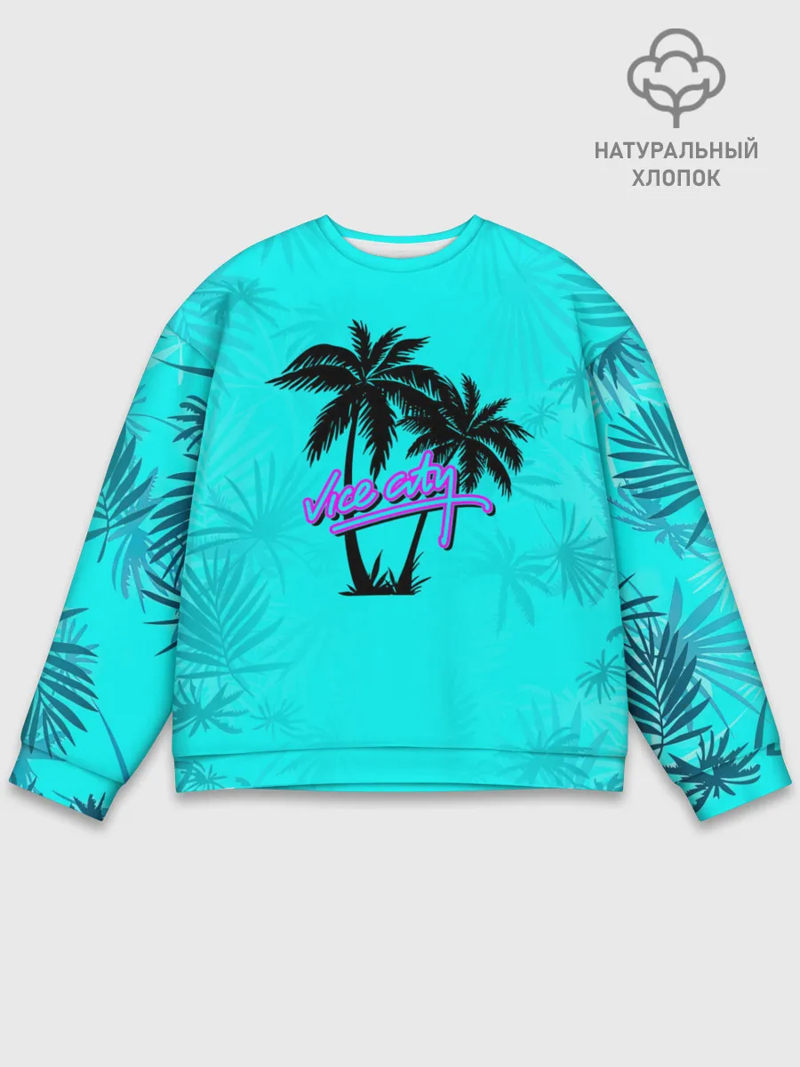 Мужской свитшот базовый / GTA Vice City гавайка