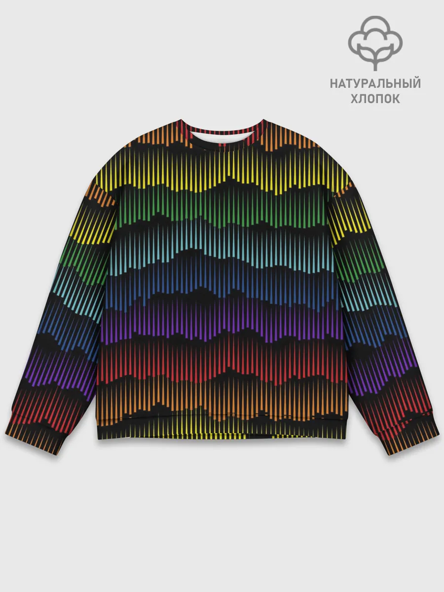 Мужской свитшот базовый / Радуга