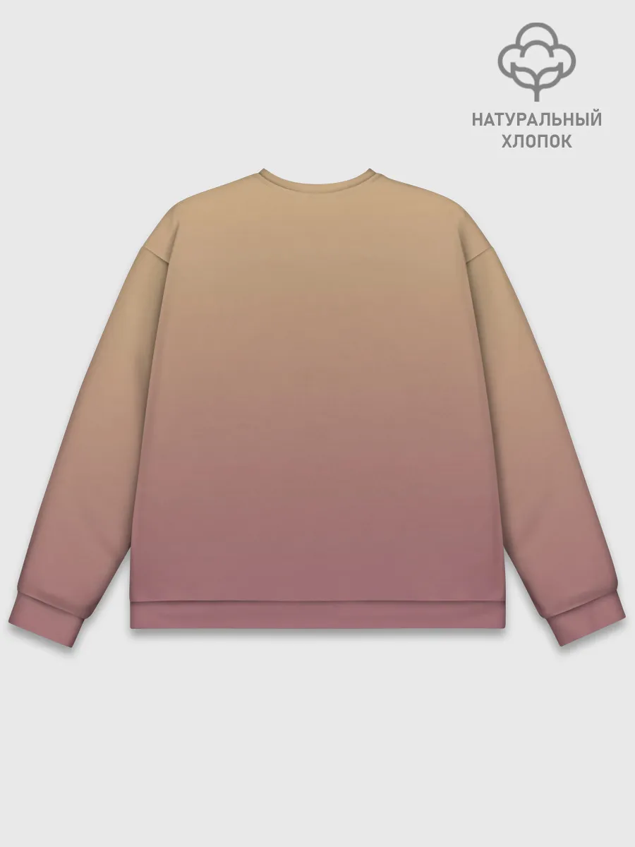 Мужской свитшот базовый / девочка ушки кофе