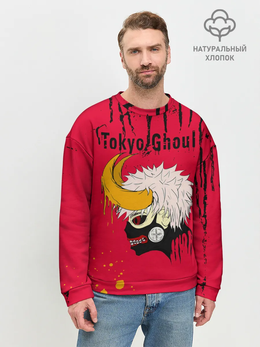 Мужской свитшот базовый / Токийский гуль рогатый