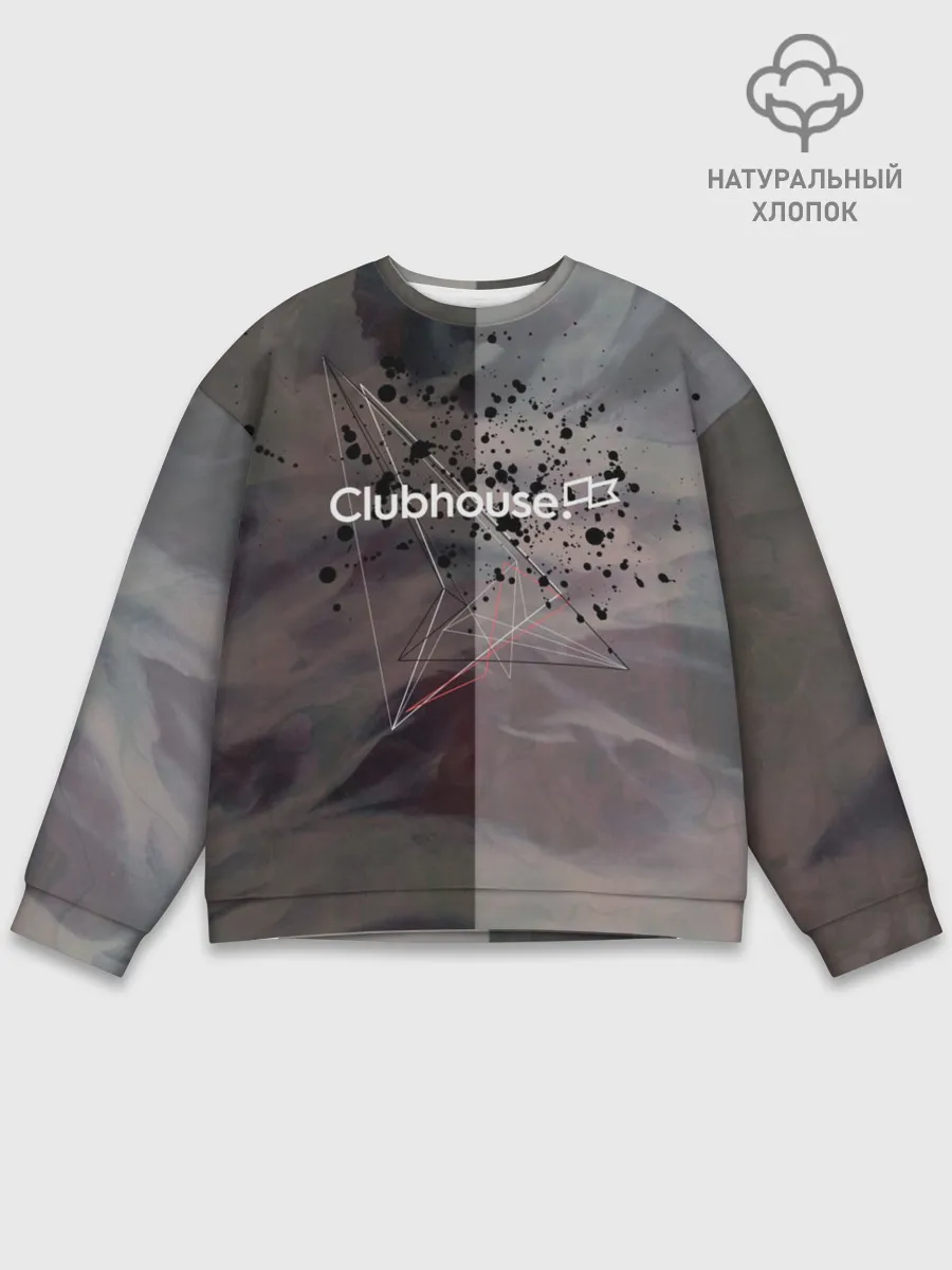 Мужской свитшот базовый / Clubhouse | Клабхаус лого бразги