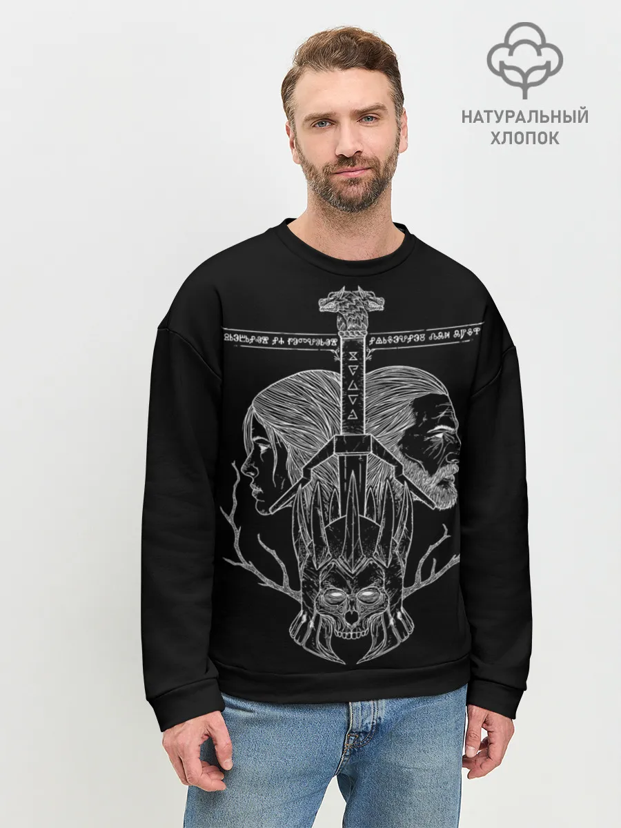 Мужской свитшот базовый / Дикая охота | Ведьмак