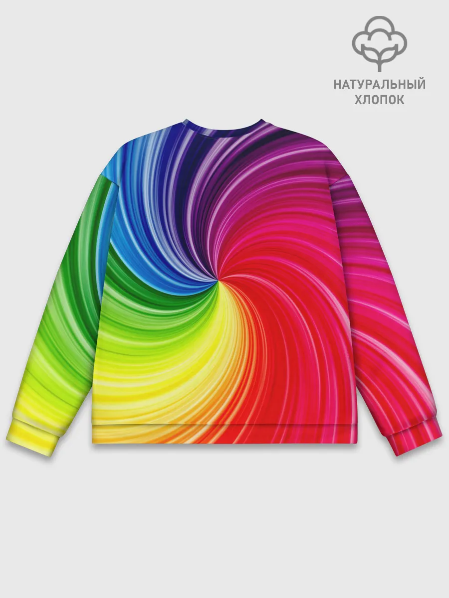 Мужской свитшот базовый / Радужный череп