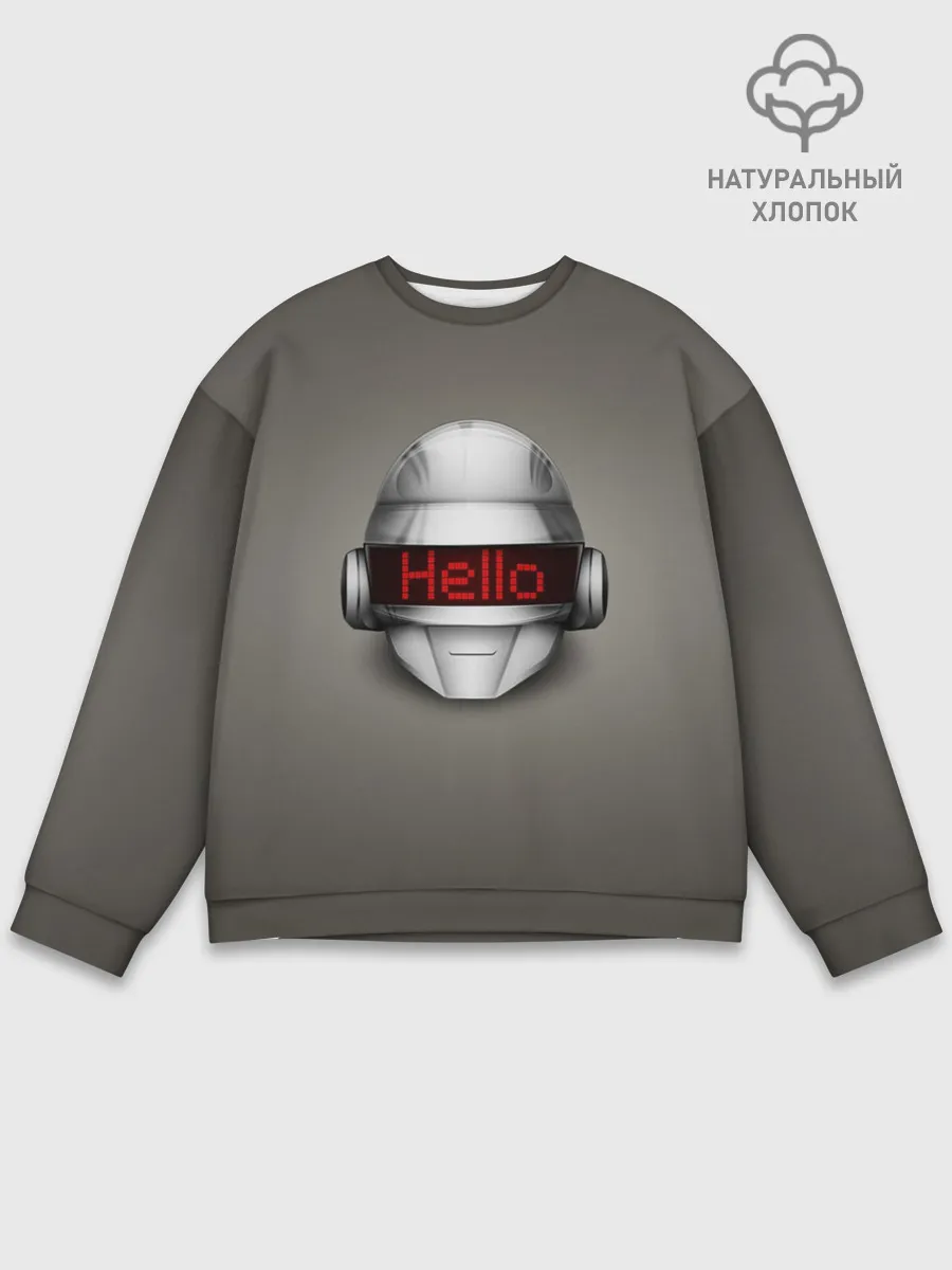 Мужской свитшот базовый / Daft Punk | Hello