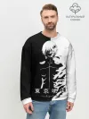 Мужской свитшот базовый / Токийский гуль черно белый Кен